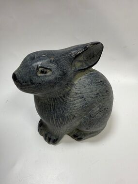 Virginia Metalcrafters Vintage 1994 Cast Iron Rabbit Bunny for Garden / Doorstop